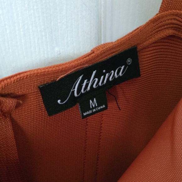 Chic Orange Ruched Mini Dress - Picture 6 of 11